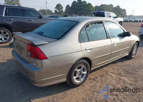 2005 Honda Civic Ex из США, поврежденный, VIN 2HGES26745H557059